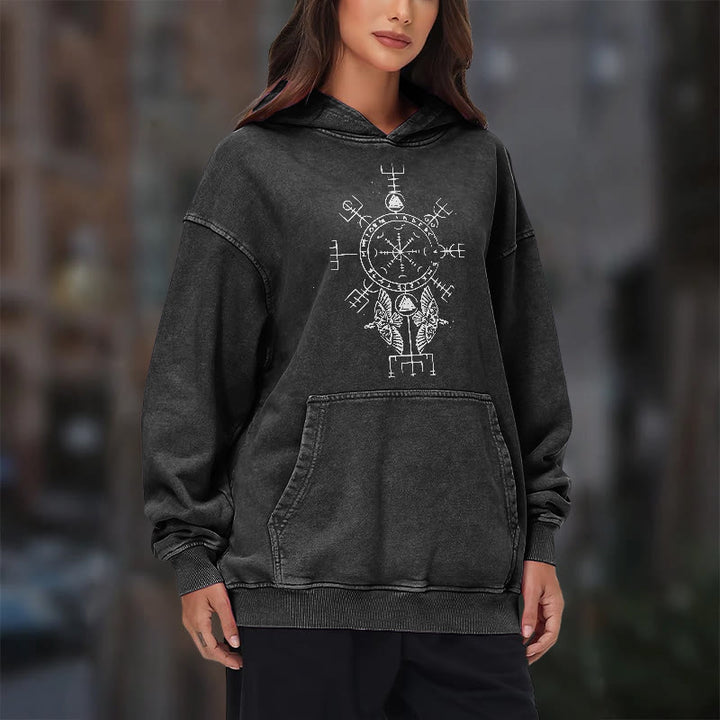WorldNorse Rune der Helm der Ehrfurcht Raven -Hoodie - image 11