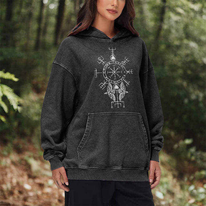 WorldNorse Rune der Helm der Ehrfurcht Raven -Hoodie - image 10