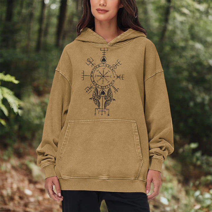 WorldNorse Rune der Helm der Ehrfurcht Raven -Hoodie - image 22