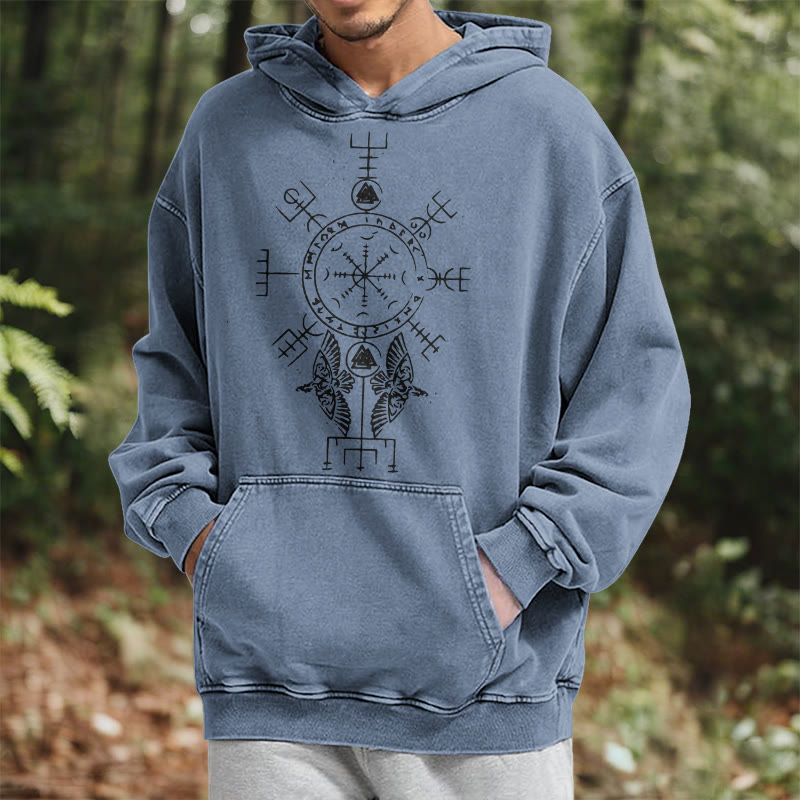 WorldNorse Rune der Helm der Ehrfurcht Raven -Hoodie - image 17