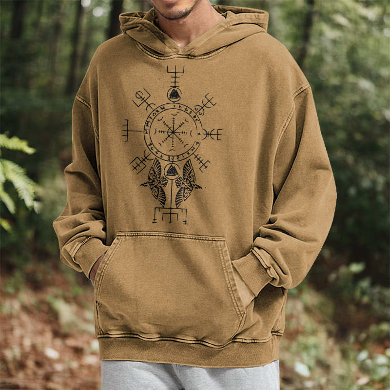 WorldNorse Rune der Helm der Ehrfurcht Raven -Hoodie - image 21