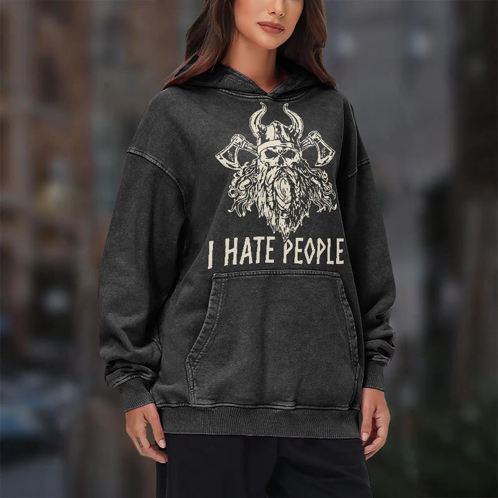 WorldNorse Hoodie mit Wikingerschädel und Axtmotiv - image 11