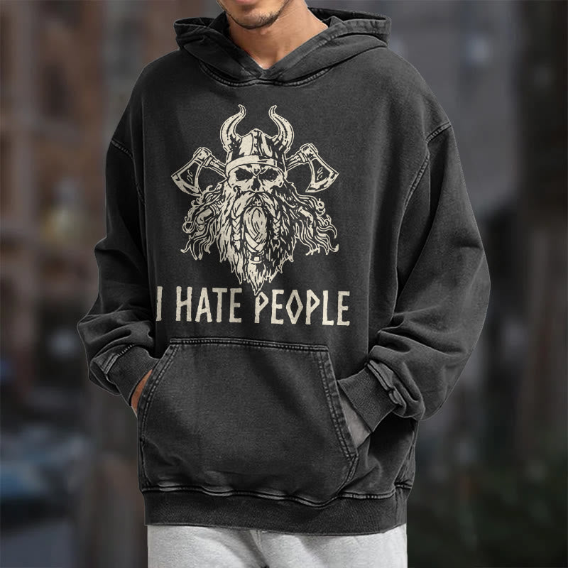 WorldNorse Hoodie mit Wikingerschädel und Axtmotiv - image 7
