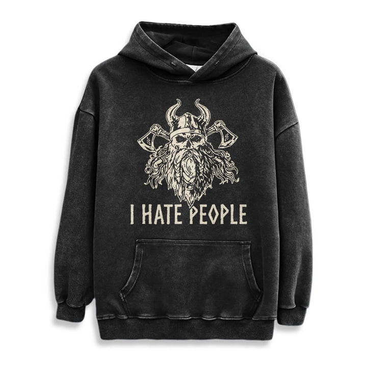 WorldNorse Hoodie mit Wikingerschädel und Axtmotiv - image 2