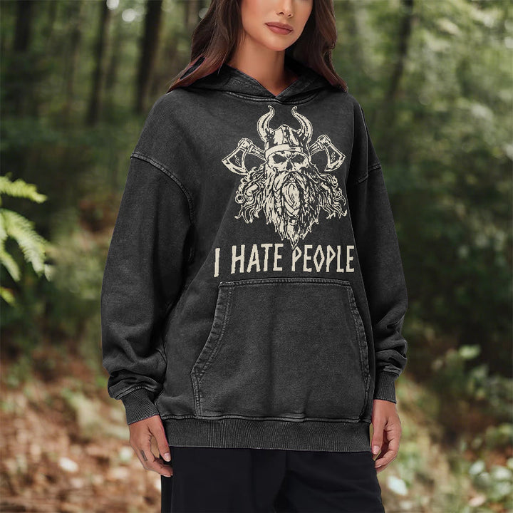 WorldNorse Hoodie mit Wikingerschädel und Axtmotiv - image 10