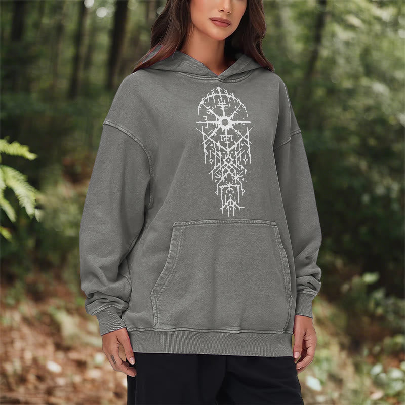 WorldNorse Gothic Kapuzenpullover mit aufwendigem Rune - image 14