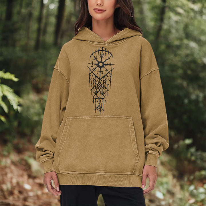 WorldNorse Gothic Kapuzenpullover mit aufwendigem Rune - image 22