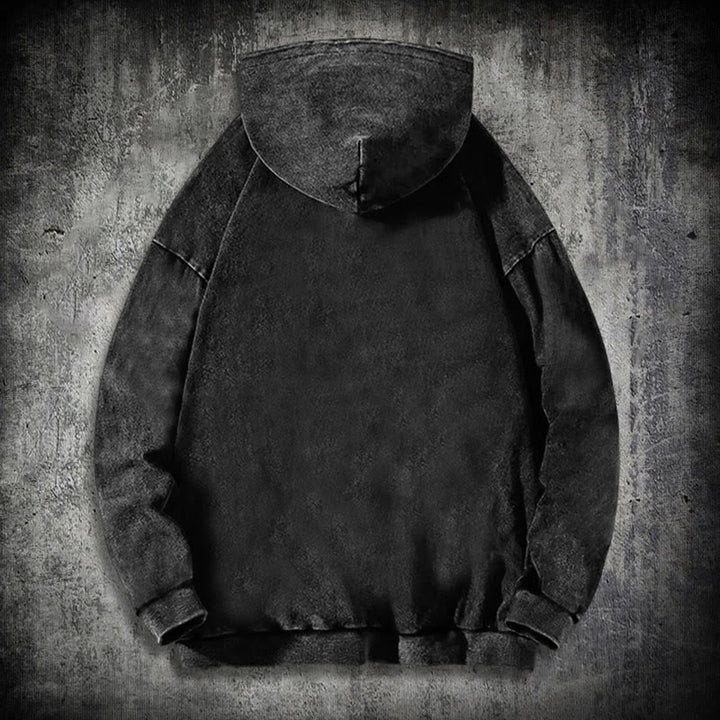 WorldNorse Bronze Rune Vegvisir Raven Washed Hoodie - image 1