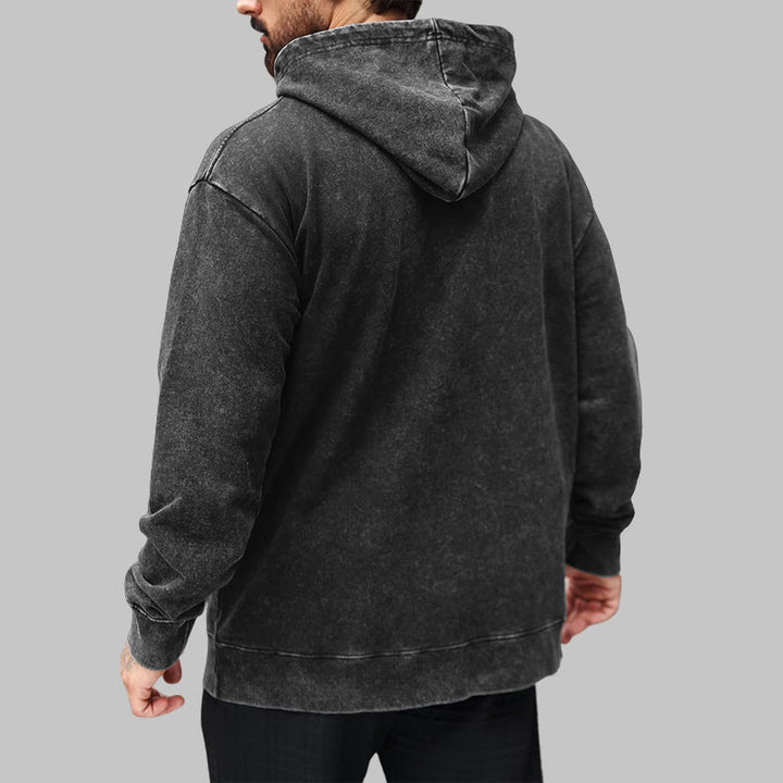 WorldNorse Bronze Rune Vegvisir Raven Washed Hoodie - image 5