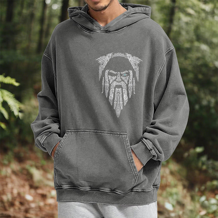 WorldNorse Gothic Rune Viking Elder Washed Hoodie - image 14