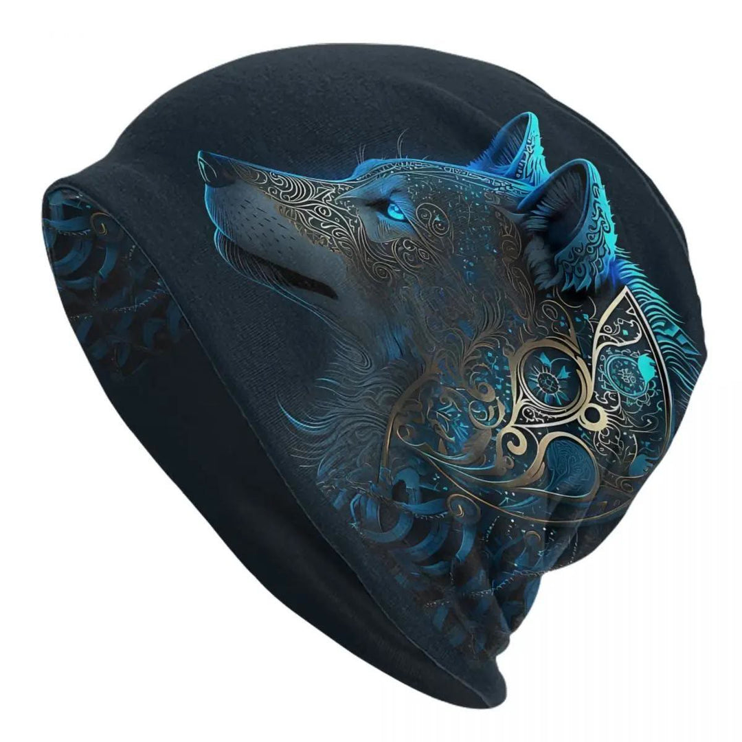 WorldNorse Vergoldete Ornamentwolf Wolf mit azurblauem Glanz - Wölfe - image 0
