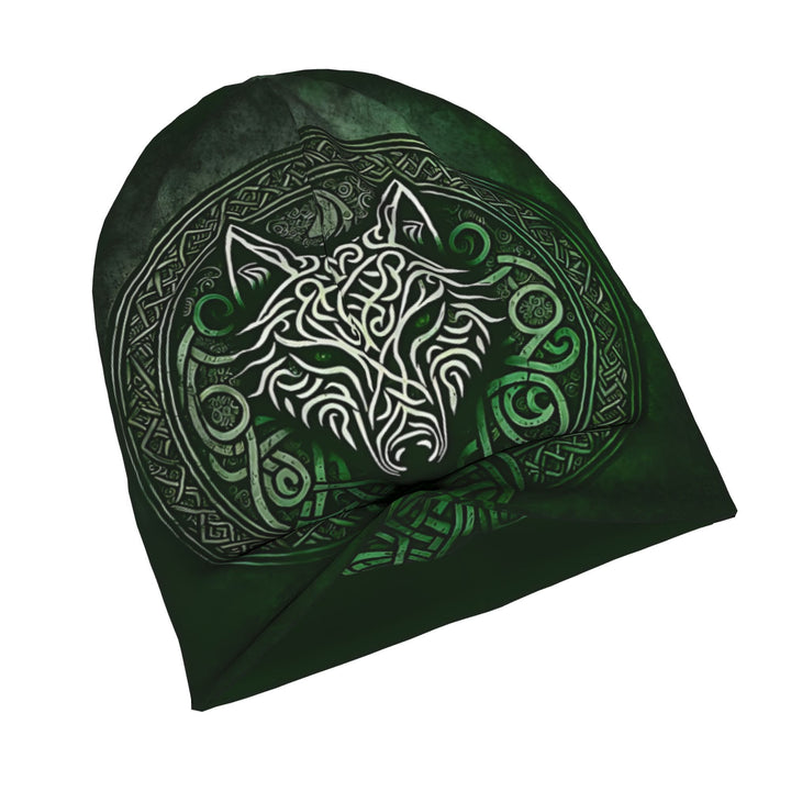 WorldNorse Emerald Keltischer Knoten Wolf Beanie - image 2