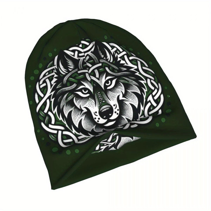 WorldNorse Emerald Keltischer Knoten Wolf Beanie - image 6