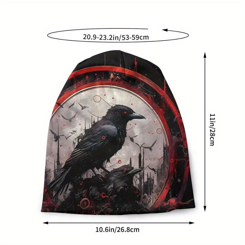 WorldNorse Crimson Rim Raven Tech Beanie - image 2