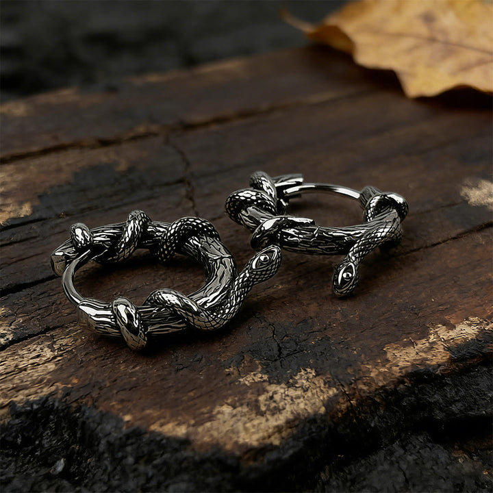 WorldNorse Ohrringe mit gedrehter Schlange - Ein Paar - image 0
