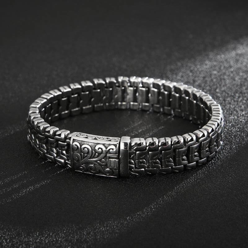 WorldNorse Armband aus Stahl mit Rune - Silber - 24 cm - image 1