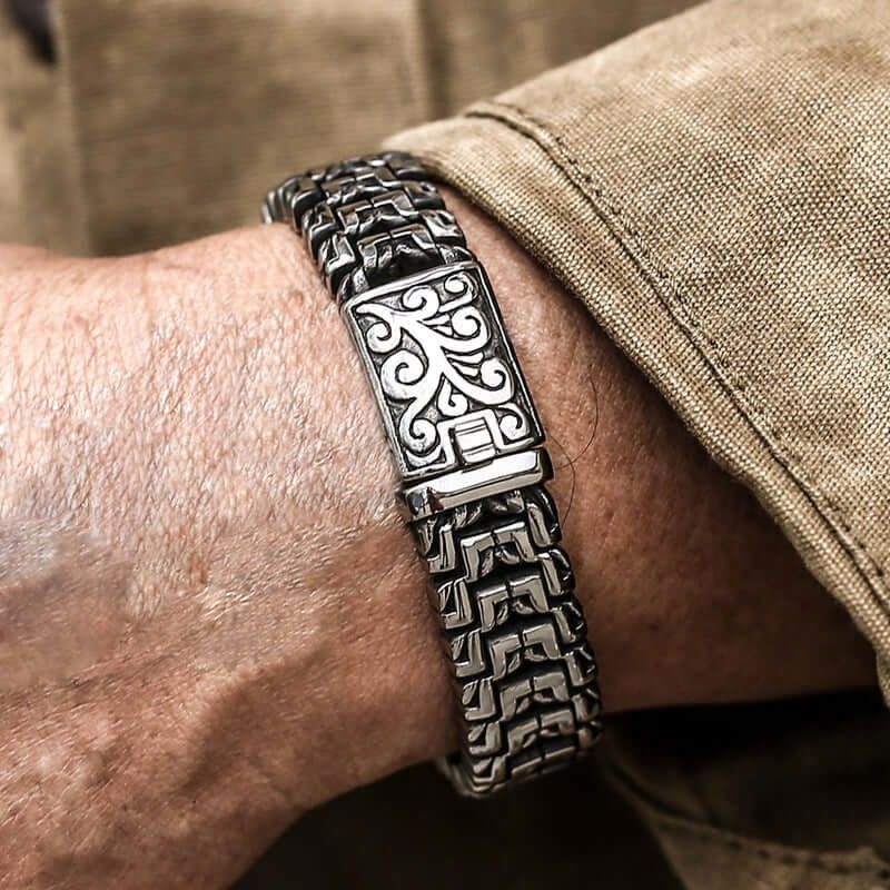 WorldNorse Armband aus Stahl mit Rune - image 0