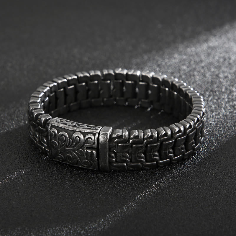 WorldNorse Armband aus Stahl mit Rune - Schwarz - 24 cm - image 4