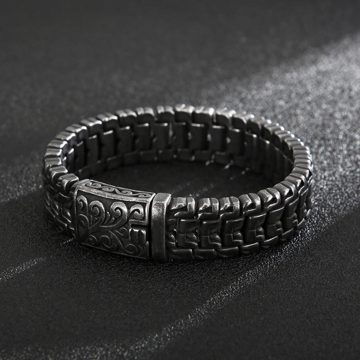WorldNorse Armband aus Stahl mit Rune - Schwarz - 24 cm - image 4