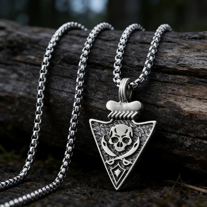 WorldNorse Totenkopf-Dolchspitze, strukturierte Halskette - image 3