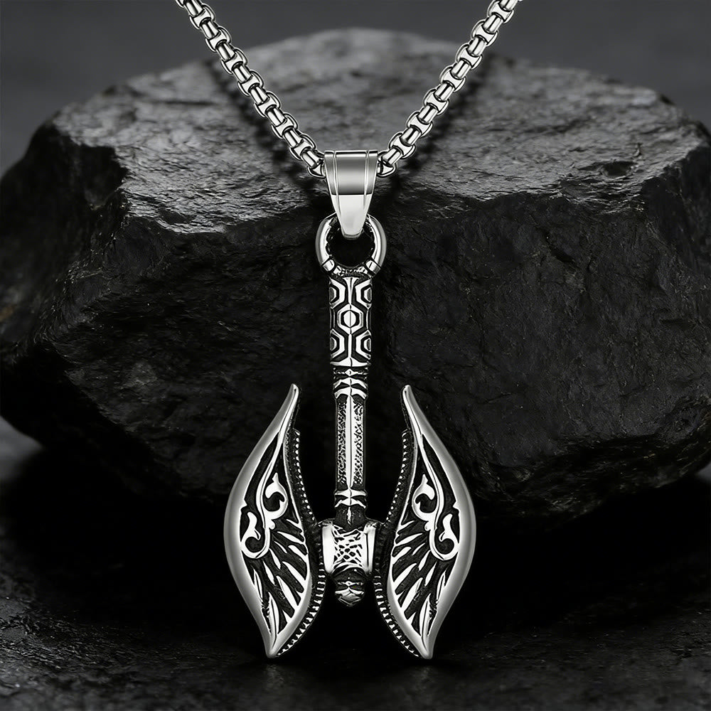 WorldNorse Winged Ornament Axe Necklace - Wikinger Axt - image 0