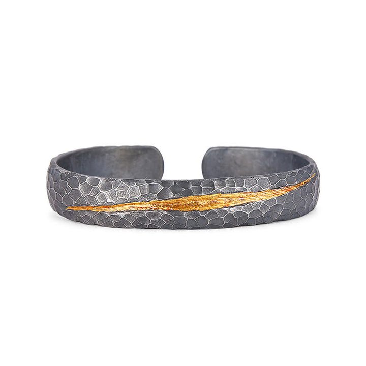 WorldNorse Handgefertigtes Armband aus 999er Gold mit Wabenmuster - image 2