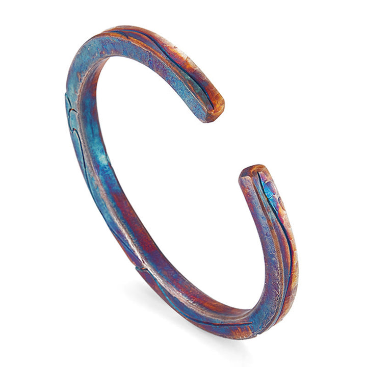 WorldNorse Handgefertigtes Armband aus 999er Silber mit prismatischem Wirbelmuster - image 2