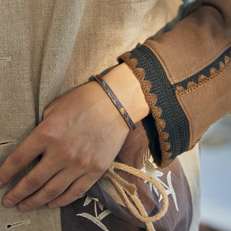 WorldNorse Handgefertigtes Armband aus 999er Silber mit prismatischem Wirbelmuster - image 5