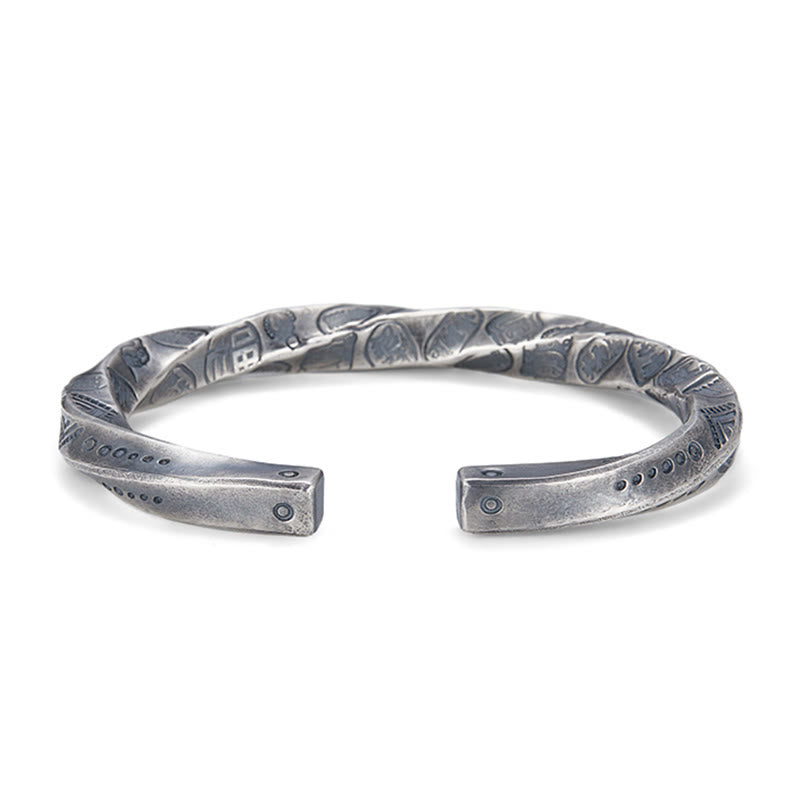 WorldNorse Handgefertigtes Armband aus 999er Silber mit gravierter Münze - image 3
