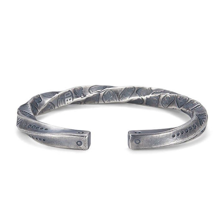 WorldNorse Handgefertigtes Armband aus 999er Silber mit gravierter Münze - image 3