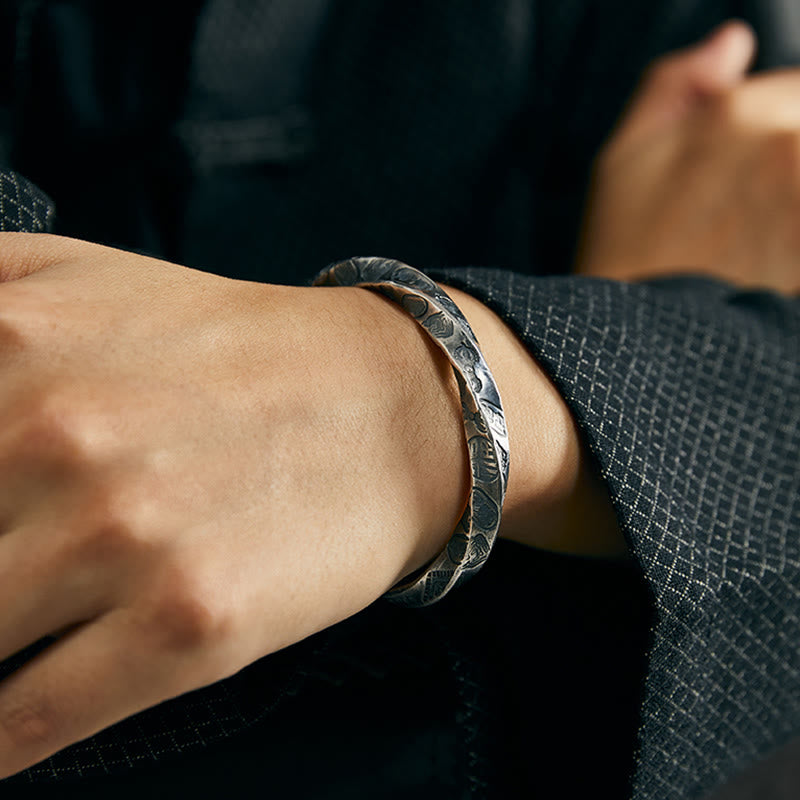 WorldNorse Handgefertigtes Armband aus 999er Silber mit gravierter Münze - image 5