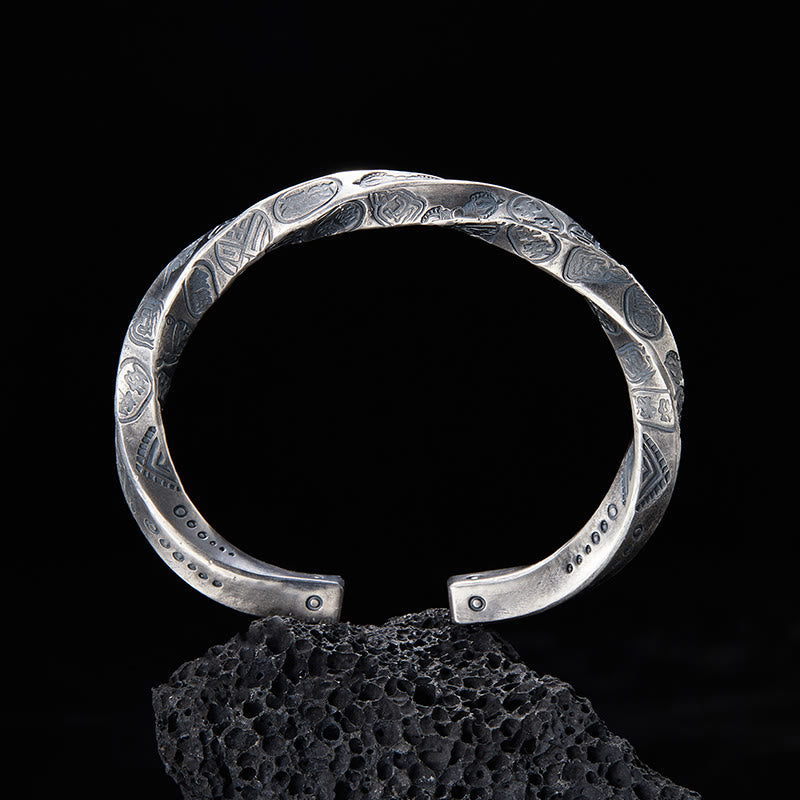 WorldNorse Handgefertigtes Armband aus 999er Silber mit gravierter Münze - image 2