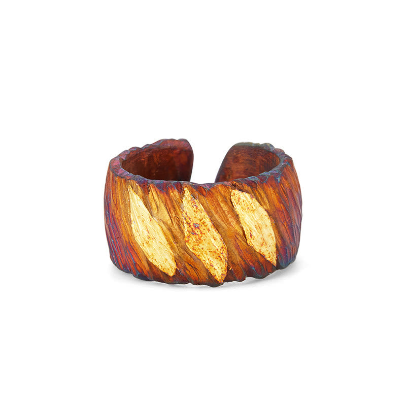 WorldNorse Handgefertigtes 999 Silber Ember Streak Strukturierter Ring - image 3