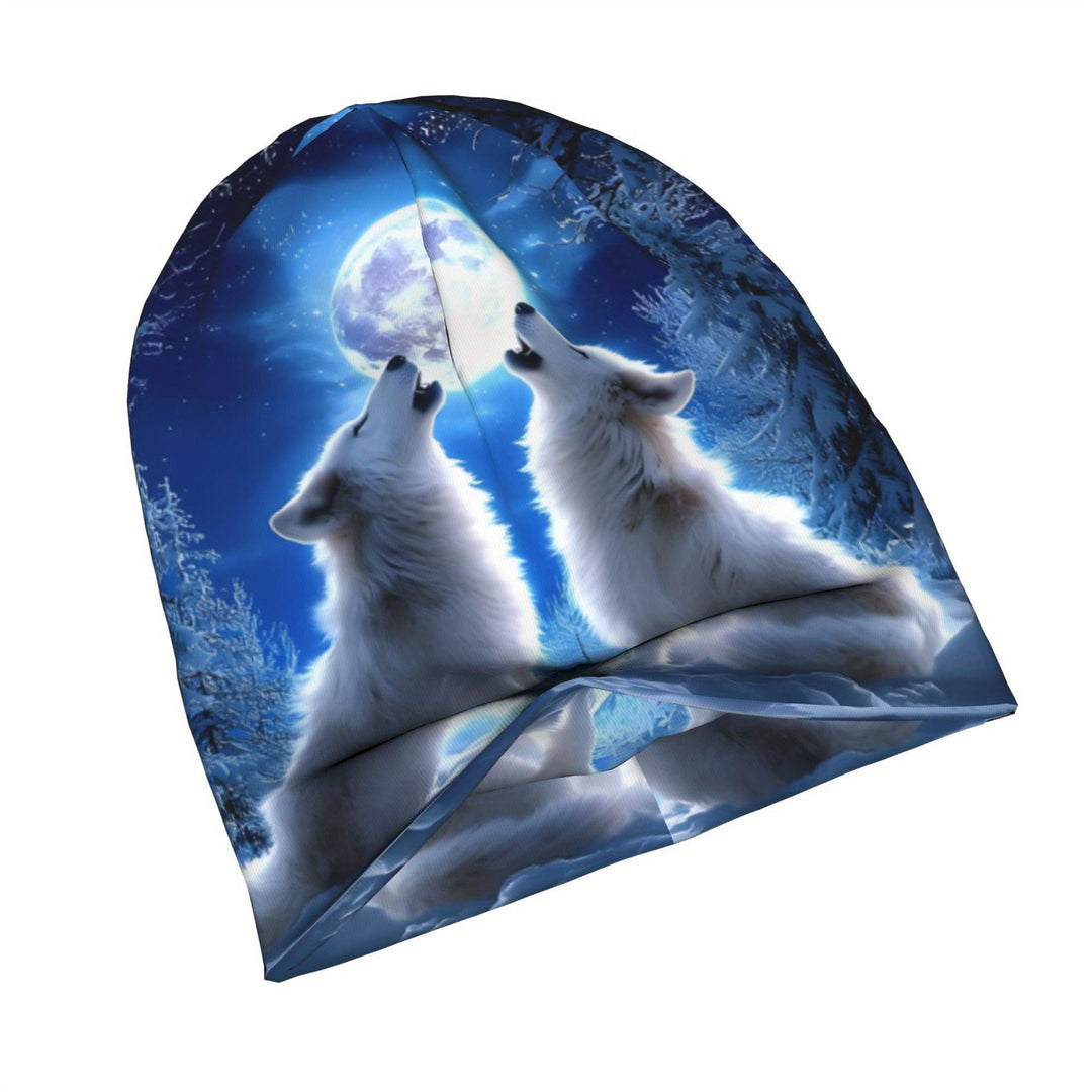 WorldNorse Sternenlicht Wolf Winterlandschaft Mütze - image 2