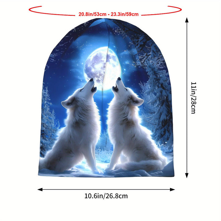 WorldNorse Sternenlicht Wolf Winterlandschaft Mütze - image 3