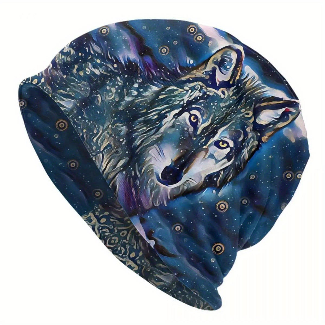 WorldNorse Nebula Wolf Celestial Weave Beanie - Wölfe - image 0