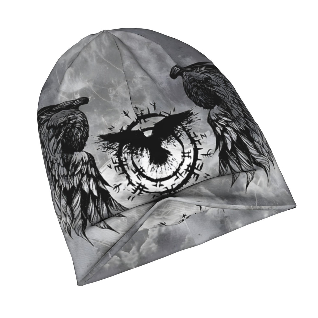 WorldNorse Graustufen- Raven -Siegel Nebelschleier Mütze - image 2