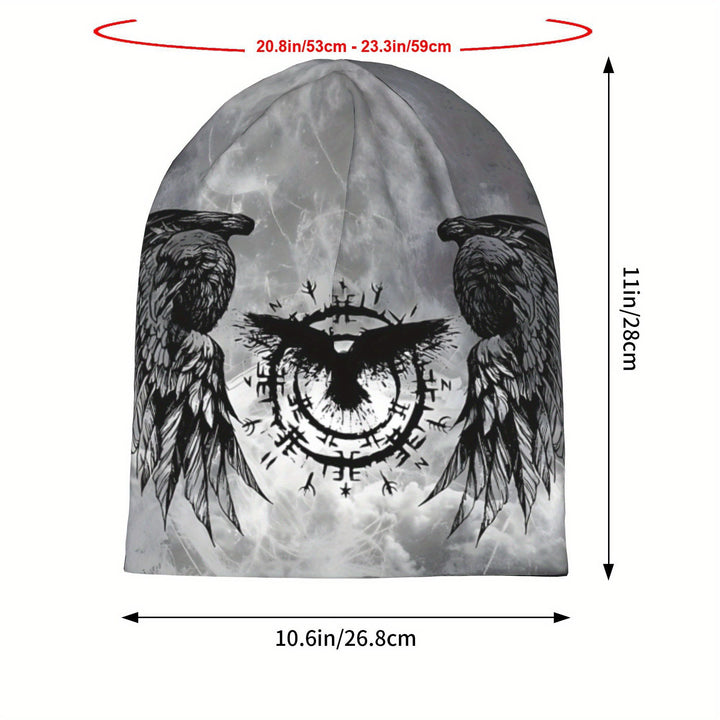 WorldNorse Graustufen- Raven -Siegel Nebelschleier Mütze - image 4