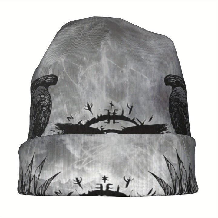 WorldNorse Graustufen- Raven -Siegel Nebelschleier Mütze - image 1