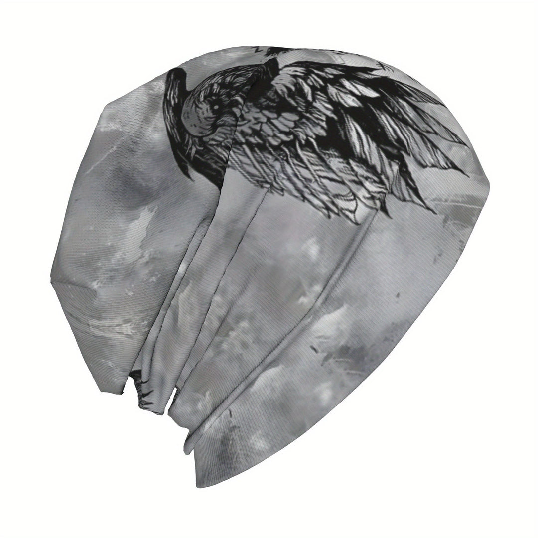 WorldNorse Graustufen- Raven -Siegel Nebelschleier Mütze - image 3