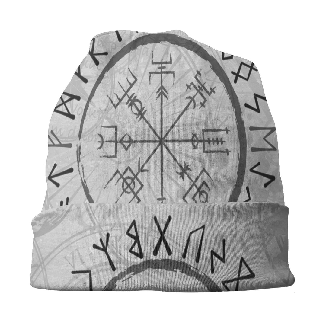 WorldNorse Graustufen Vegvisir Rune Mütze - image 1