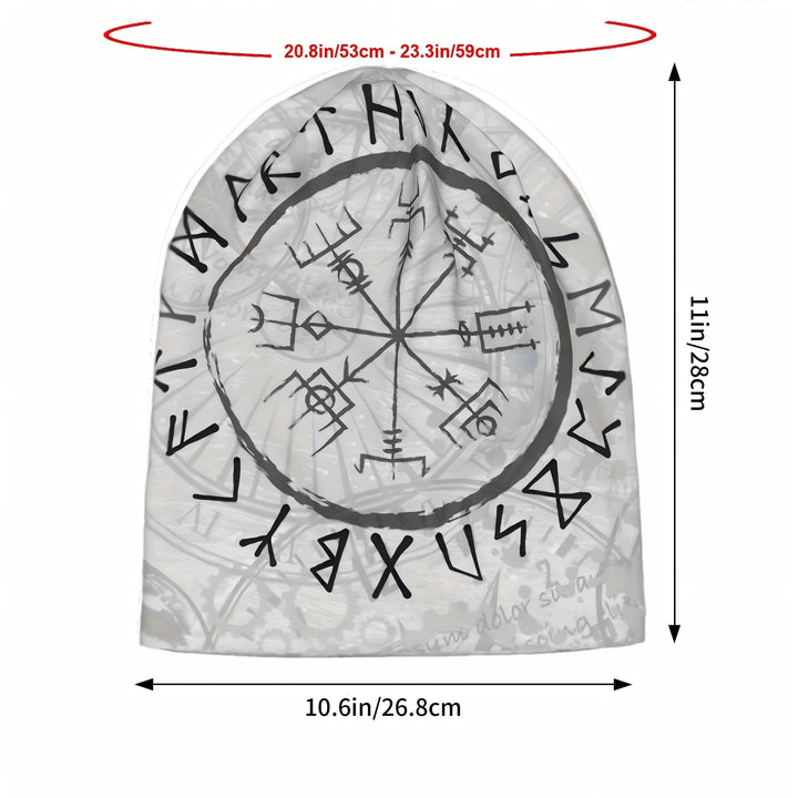 WorldNorse Graustufen Vegvisir Rune Mütze - image 4
