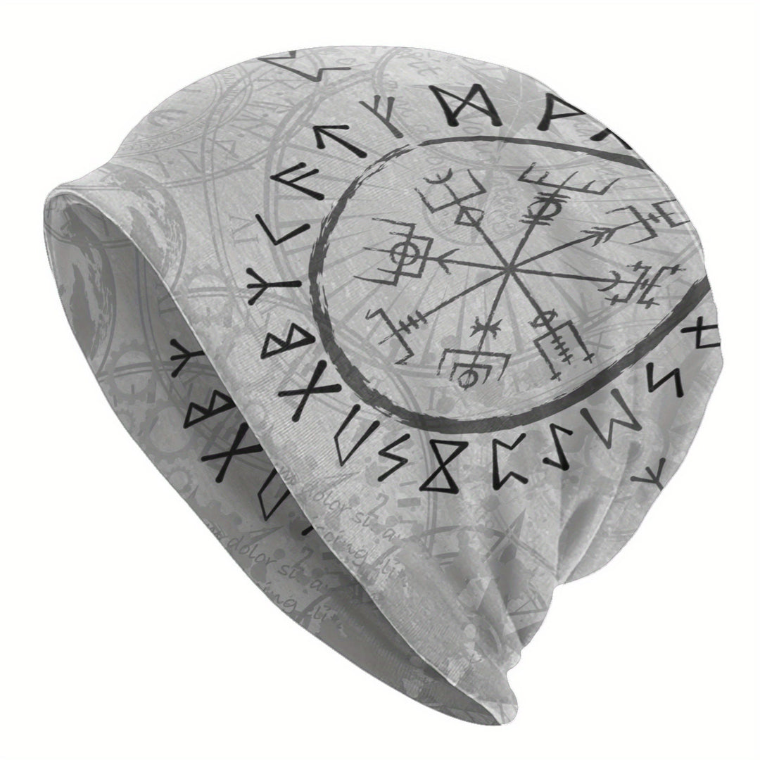 WorldNorse Graustufen Vegvisir Rune Mütze - image 0