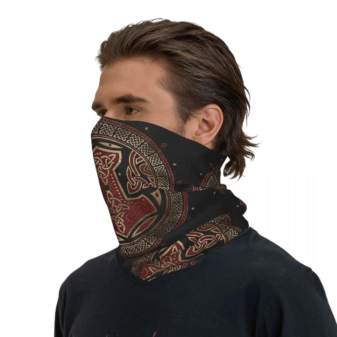 WorldNorse Komplizierte Mjölnir Triquetra Gesichtsmaske und Halsmanschette - 24 x 43 cm - image 0