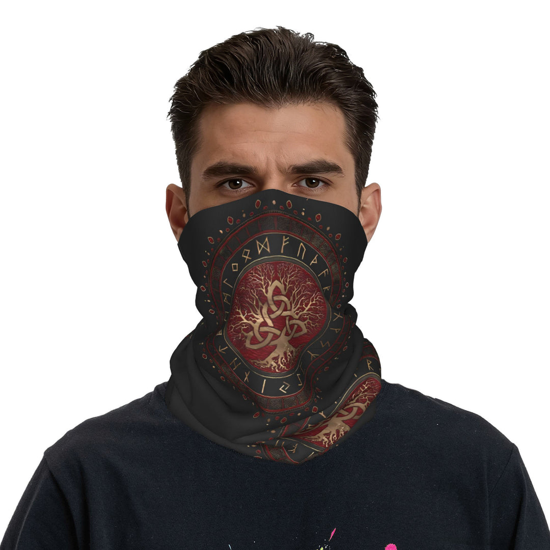 WorldNorse Crimson Yggdrasil Rune Gesichtsmaske & Halswärmer - image 2