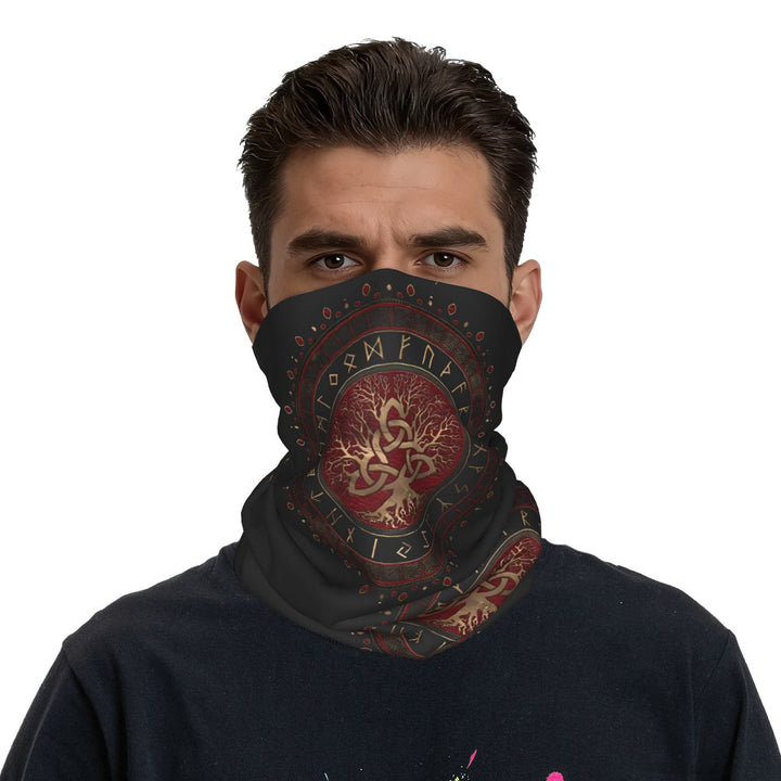 WorldNorse Crimson Yggdrasil Rune Gesichtsmaske & Halswärmer - image 2
