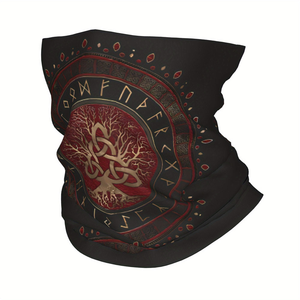 WorldNorse Crimson Yggdrasil Rune Gesichtsmaske & Halswärmer - image 1
