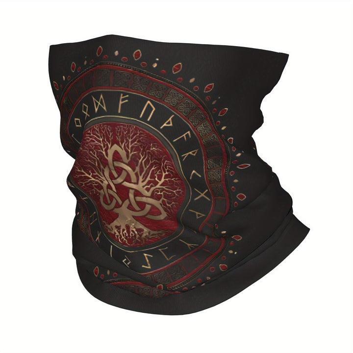 WorldNorse Crimson Yggdrasil Rune Gesichtsmaske & Halswärmer - image 1