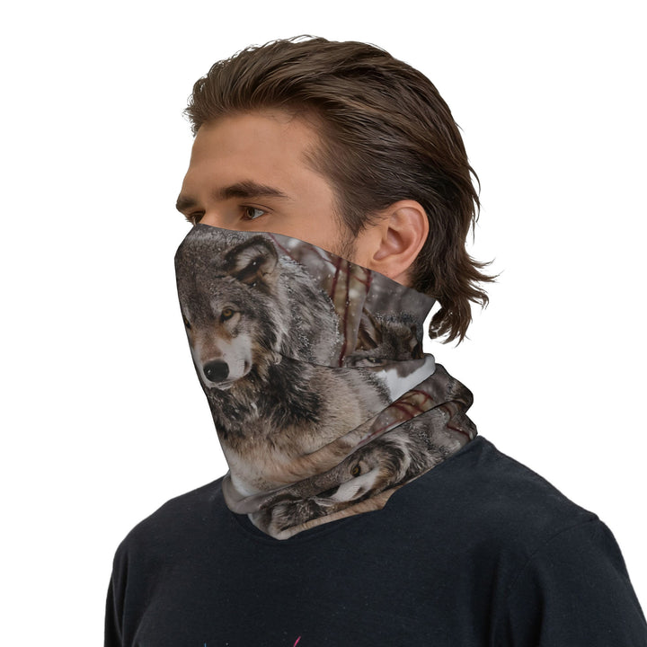 WorldNorse Timber Wolf Frosted Vale Gesichtsmaske & Halswärmer - 24 x 43 cm - image 0