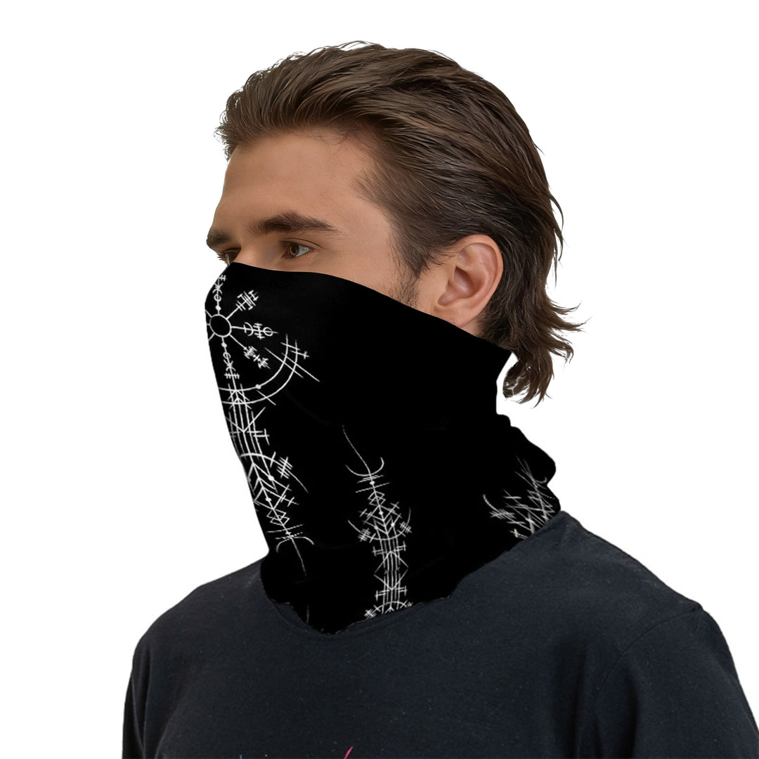 WorldNorse Viking Sigil Vegvisir Gesichtsmaske & Halswärmer - 24 x 43 cm - image 0